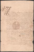 1767 Losonc, Cséfalvay családi nemesi oklevél, szakadásokkal