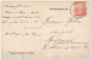 1917 Szinóbánya, Cinobana; Templom, utca részlet, szövetkezeti üzlet. Magyar arczképfestészeti művál...