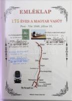 80 db magyar és egykori vasútvonali és kisvasútvonali, HÉV vonali, városi villamosok emléklapjai, posta, levélzáró és megszemélyesített bélyegekkel, blokkokkal, emlékbélyegzésekkel, iratlefűzőben