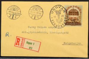 1938-1941 48 db-os teljes Visszatért bélyegzés gyűjtemény, benne képeslapok, levelek és 5 acélbélyegzés, magyarázatokkal, levélberakóban