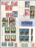 73 db bélyeg, köztük ívszéli kettős fogazás, színeltérés és más érdekességek nagyalakú berakólap min...