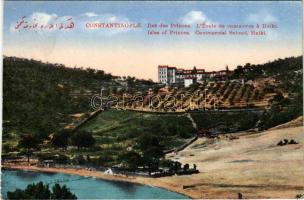 Constantinople, Istanbul; Iles des Princes. L'École de commerce á Halki / Isles of Princes. Commercial School, Halki