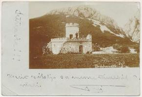 1900 Tordai-hasadék, Cheile Turzii, Torda, Turda; Az EKE (Erdélyi Kárpát Egyesület) Torda-hasadéki menedékháza / mountain rest house, tourist house. photo (vágott / cut)