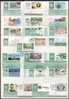 36 db szelvényes bélyeg összesen több mint 8.000 Ft névértékben, A/4-es berakólap mindkét oldalán