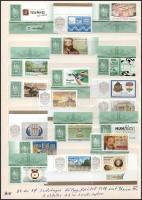 37 db szelvényes bélyeg több mint 10.000 Ft névértékben, A/4-es berakólap mindkét oldalán