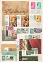 37 db szelvényes bélyeg több mint 10.000 Ft névértékben, A/4-es berakólap mindkét oldalán