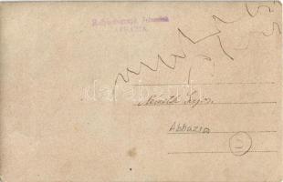 1908 Abbazia, Opatija; fürdőzők csoportképe / bathers. E. Jelussich photo (EM)