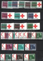 1963 fogazott és vágott sorok Mi 402-407 + 409-414