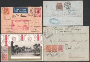62 db vegyes külföldi küldemény, benne levelek, díjjegyesek, régiek és modernek is