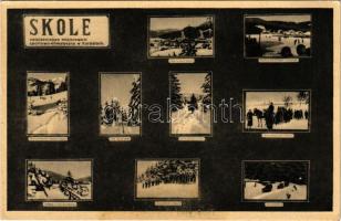 Skole, najpiekniejsza miejscowosc sportowo-klimatyczna w karpatach. Foto E. Krasinski / multi-view postcard (fl)