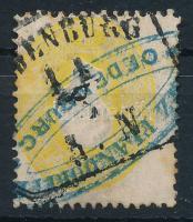 1861 2kr kék cégbélyegzős előérvénytelenítéssel "(OE)DENBURG"