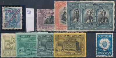 11 db portugál bélyeg stecklapon