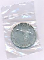 Kanada 1967. 1$ Ag "Kanada megalakulásának 100. évfordulója / II. Erzsébet" lezárt fóliacsomagolásban T:XF Canada 1967. 1 Dollar Ag "100th Anniversary of Canada / Elizabeth II" in closed foil pack C:XF Krause KM#70