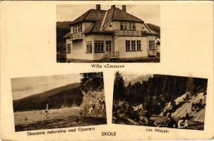 Skole, Willa Zacisze, Skocznia naturalna nad Oporem, Las Miejski / villa, river, beach