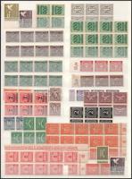 Deutsches Reich + zónák 194 db bélyeg (46 klf) nagyrészt összefüggésekben, köztük ívszéliek is