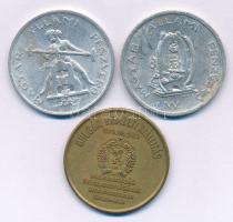 1948. "Magyar Állami Pénzverő / Budapest Nemzetközi Vásár" Al emlékérem (32mm) + 1949. &qu...