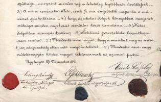 1870 Három műegyetemi hallgató humoros fogadalma, hiánnyal