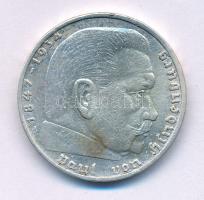 Német Harmadik Birodalom 1937A 2M Ag "Hindenburg" kapszulában T:XF patina
German Third Re...