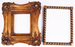 5 db képkeret, metszetekkel. kb 21x26 cm