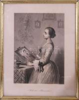 5 db képkeret, metszetekkel. kb 21x26 cm