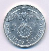 Német Harmadik Birodalom 1939B 5M Ag "Hindenburg" kapszulában T:AU,XF German Third Reich 1939B 5 Reichsmark Ag "Hindenburg" in capsule C:AU,XF Krause KM#94