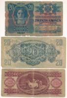 1913. 20K II. kiadás felülbélyegzés nélkül + 1944. 20P "A Vöröshadsereg Parancsnoksága" eg...