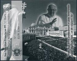 2013 Ferenc Pápa beiktatása feketenyomat emlékív (No: 035)