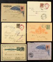 Latin-Amerika küldemény tétel, benne összesen 103 db, javarészt díjjegyes, közte díjkiegészített és pár válaszos