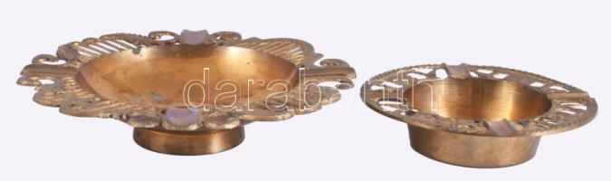 2 darab bronz hamuzó, d. 15 cm