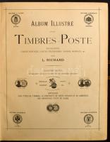 Csodálatos előnyomott régi VILÁG-ALBUM réz csattal, aranyozott élfestéssel. Postabélyegek és díjjegy...