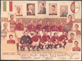 AC Torino csoportképe, fotó, sarkain törésnyomokkal, szakadással, 21×29,5 cm