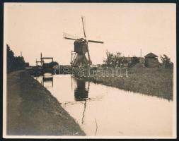 cca 1920-1930 Szélmalom, fotó, 8,5×10,5 cm / windmill