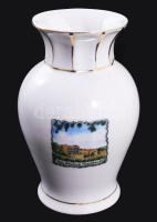 Zsolnay Pécs Mecseki Üdülőszálló emlékváza, m: 14 cm