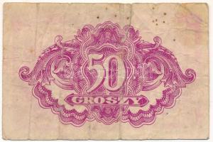 Lengyelország 1944. 50Gr T:VG,G szakadás
Poland 1944. 50 Groszy C:VG,G tear
Krause P#104