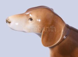 Royal Dux kutya, jelzett, hibátlan, h: 17 cm