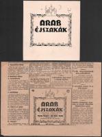 Sugár János (?-?, működött a XX. sz. első felében): 4 db eredeti grafika, valamint az újság melyben a grafika megjelent. Tus, papír,