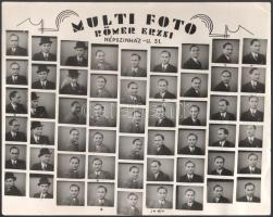 Multi Foto Römer Erzsi Budapest Népszínház utca reklámtabló, szakadásokkal, törésnyomokkal, 24×30 cm