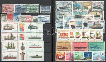 23 klf Hajó motívum kiadás, összesen 102 db bélyeg