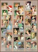 10 klf Aktfestmény kiadás nagy méretű berakólapon, összesen 62 klf bélyeg