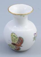 Herendi Viktória mintás kisváza, jelzett, lepattanással, m: 7 cm