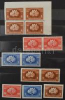 1949-1950 Magyar UPU összeállítás, benne 57 db bélyeg sok összefüggéssel, 6 lapos közepes berakó 4 o...