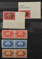 1949-1950 Magyar UPU összeállítás, benne 57 db bélyeg sok összefüggéssel, 6 lapos közepes berakó 4 o...