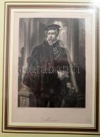 30 db történelmi személyeket ábrázoló metszet, acélmetszet, paszpartuban 18 x14 cm / 37x30 cm