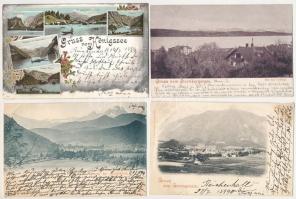 4 db RÉGI németországi város képeslap: közte litho / 4 pre-1945 German town postcards, with litho