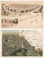 23 db RÉGI ausztriai város képeslap: közte lithok / 23 pre-1945 Austrian town postcards, with lithos