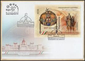 2011-2016 Magyarország új alaptörvénye blokk + kristályos blokk FDC-n + kristályos blokk eredeti tok...