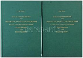 Hauser, Peter: "Katalog meiner Sammlung von Medaillen, Plaketten und Jetons aus der regierungszeit der Kaiser Ferdinand I. und Franz Josef I." Első és második kötet. Magánkiadás, 2006. Alig használt, újszerű állapotban. Peter Hauser: "Katalog meiner Sammlung von Medaillen, Plaketten und Jetons aus der regierungszeit der Kaiser Ferdinand I. und Franz Josef I." Vol. I-II. Self published, 2006. Barely used, almost new condition.