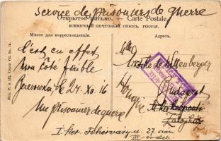 1916 Manchuria, Mandjurie; Arbe chinoise / Chinese folklore, stone transporting cart. POW (prisoner ...