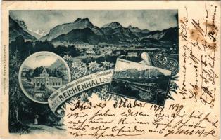 1899 Bad Reichenhall, Brunnkapelle, Gradirhaus. Zugschwertz's Nachfolg. Art Nouveau, floral (EB)