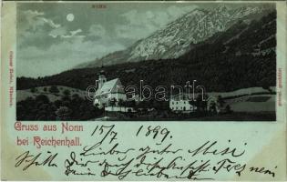 1899 Nonn bei Reichenhall, view at night in moonlight. Ottmar Zieher (EB)